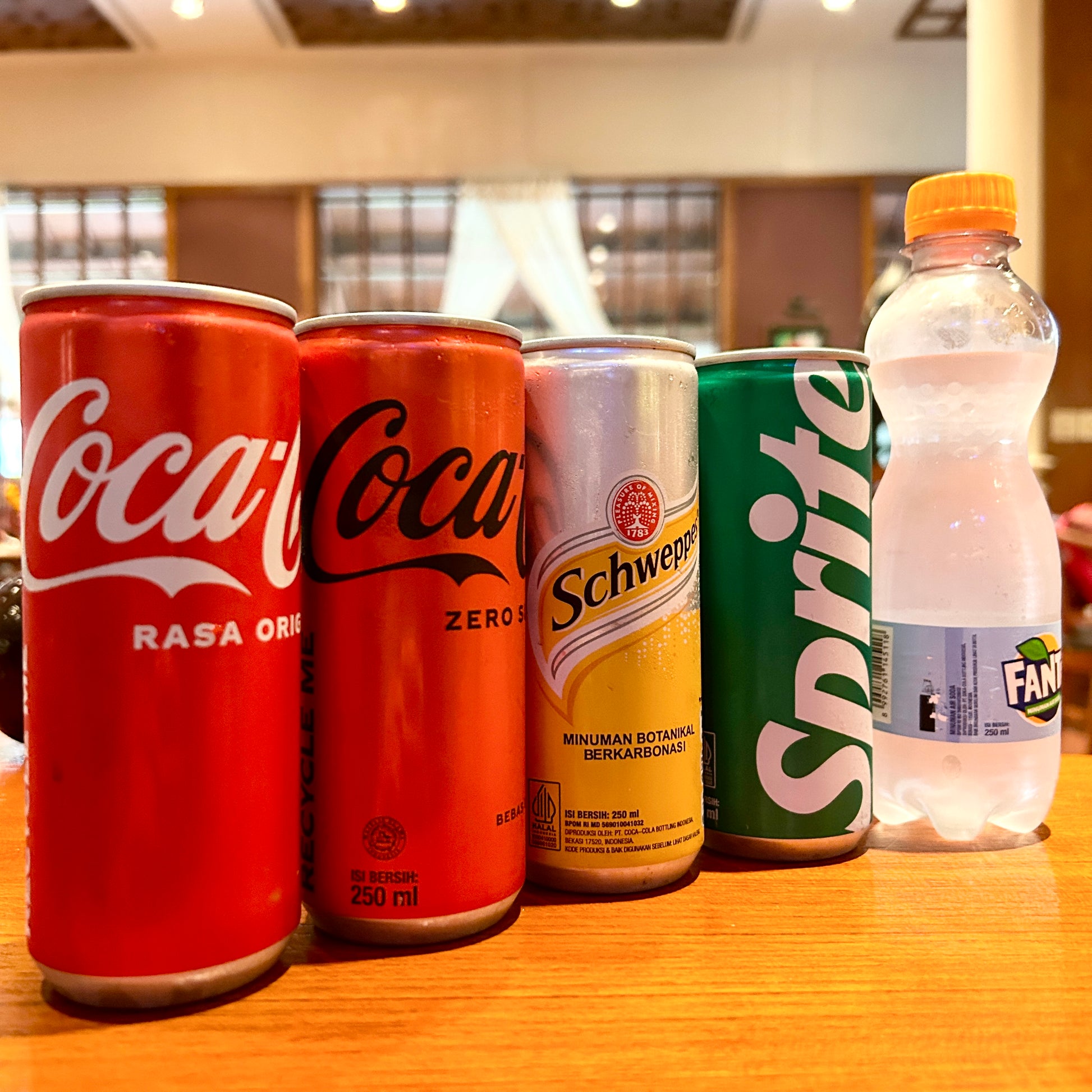 A refreshing assortment of soft drinks available at Ganesha Ek Sanskriti Indian Restaurant