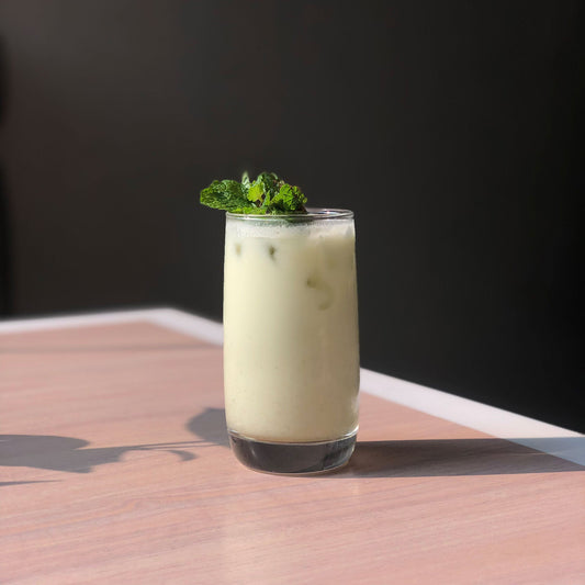 A refreshing glass of Salted Lassi from Ganesha Ek Sanskriti Indian Restaurant.