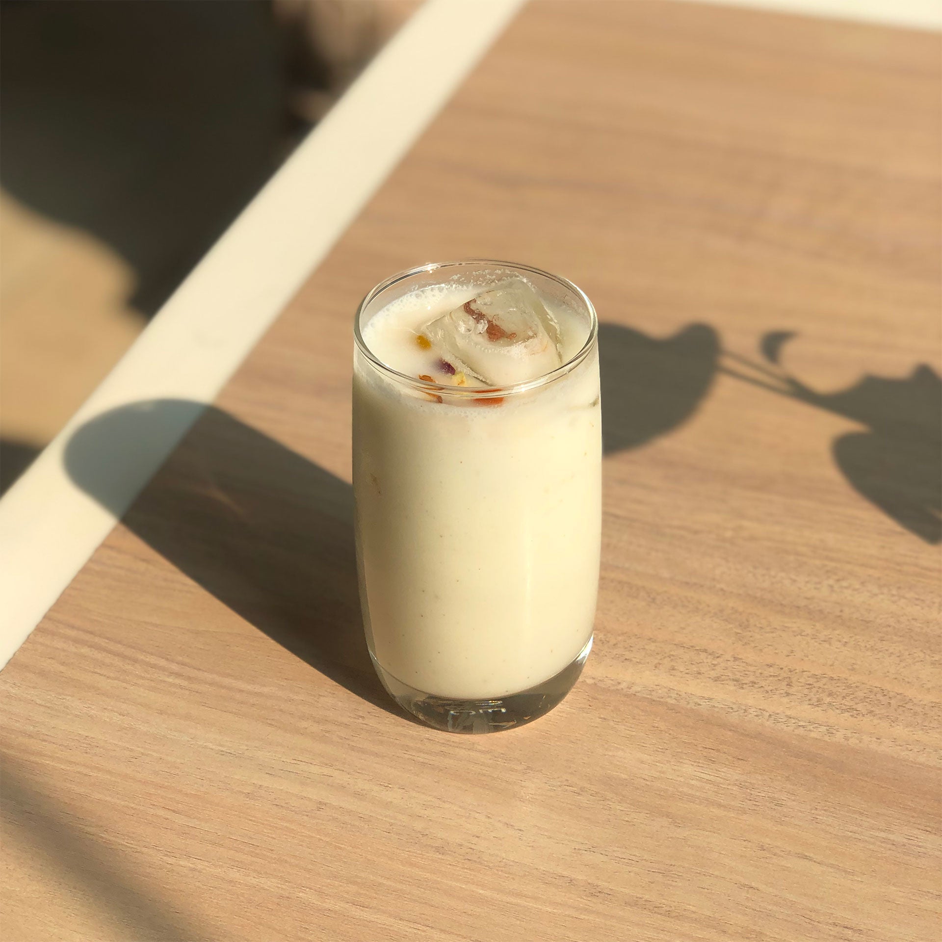 A refreshing glass of sweet Lassi from Ganesha Ek Sanskriti Indian Restaurant.