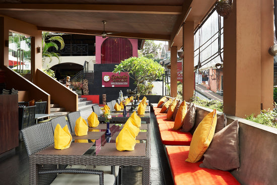 Ganesha Ek Sanskriti, a traditional Indian Restaurant in Ubud, Bali, offers a warm and inviting dining atmosphere with ample seating